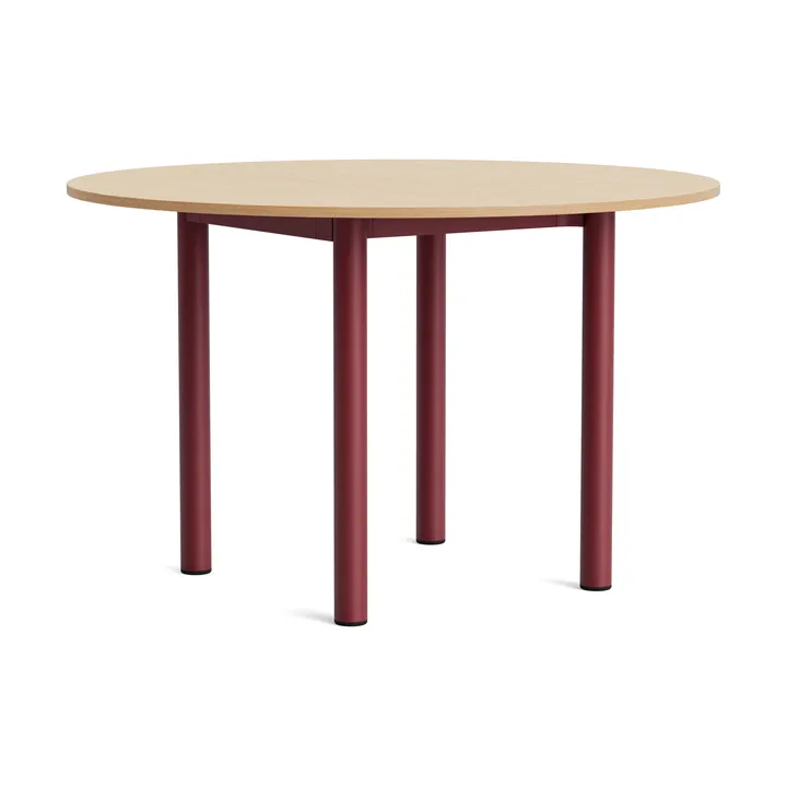 Annex Round matbord - Lackerad ek-barn red aluminium, Ø120 cm - HAY