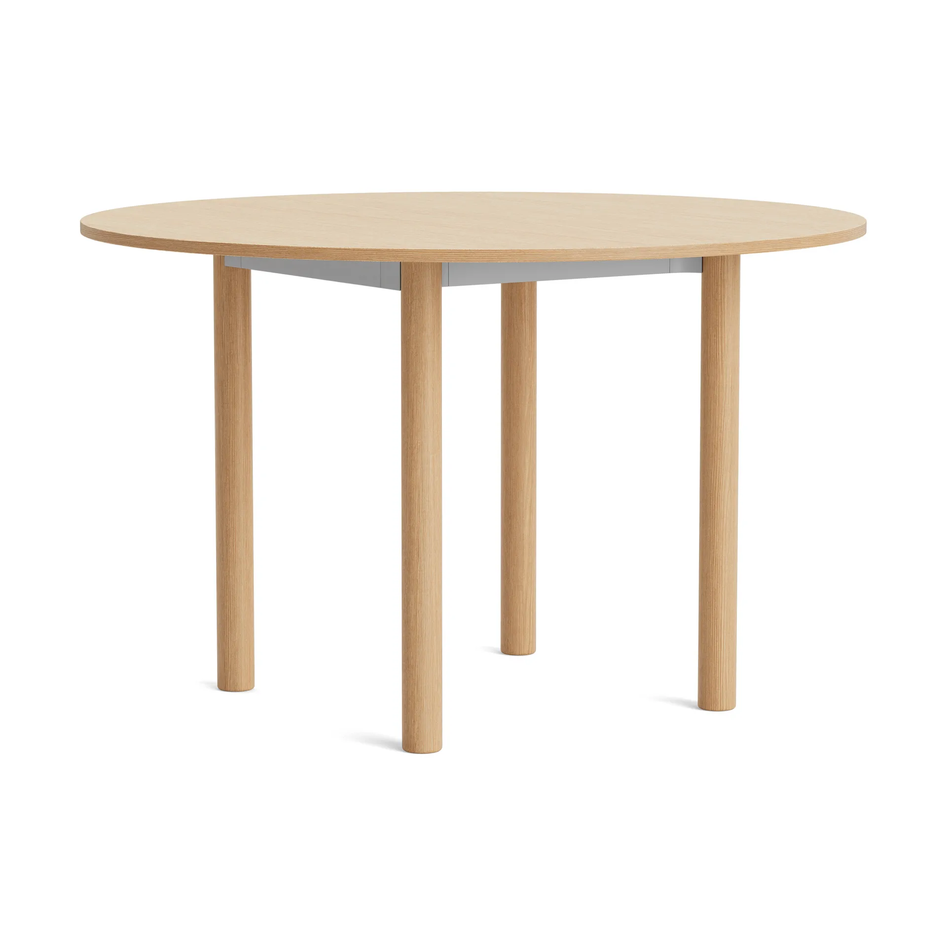 Annex Round matbord, Oxiderad aluminium-lackerad ek, Ø120 cm HAY