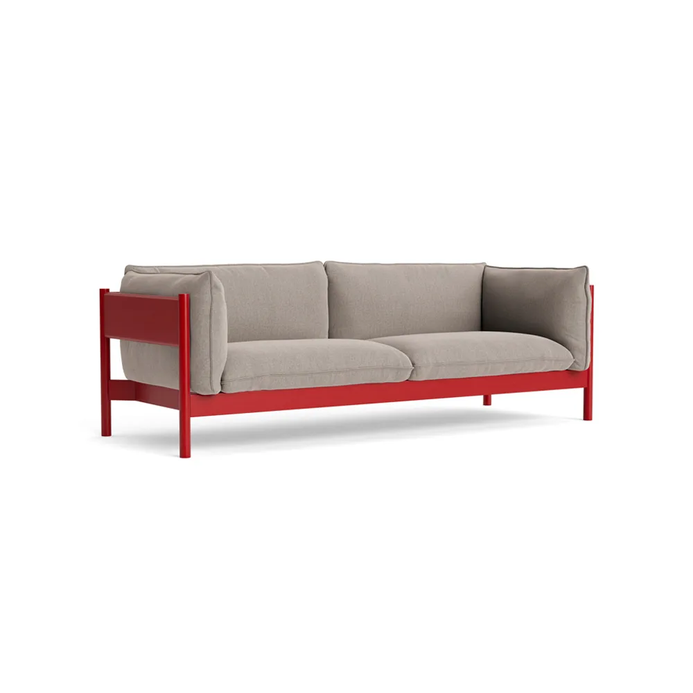 Arbour ECO 3-sits soffa, Beige-vinröd bok HAY