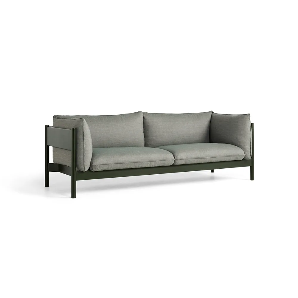 Arbour ECO 3-sits soffa, Green-flaskgrön bok HAY