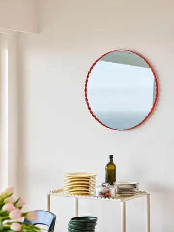 Arcs Mirror spegel Ø60 cm - Red - HAY