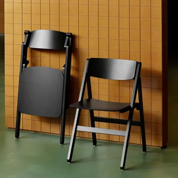 Backflip Chair stol - Anthracite lackerad bok - HAY