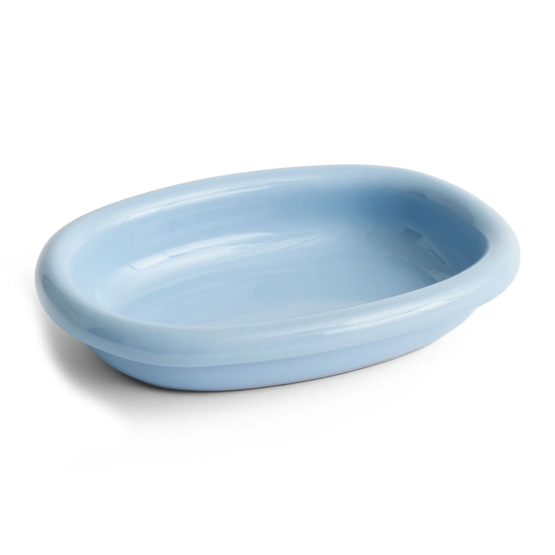 Barro ovalt serveringsfat, Light blue, small 20x27,5 cm HAY