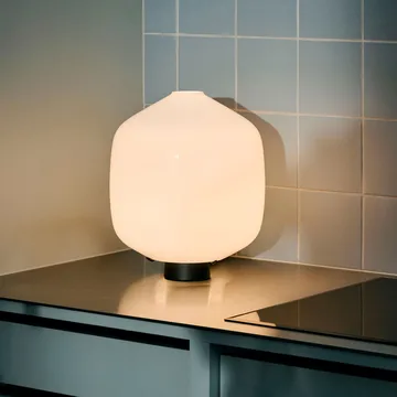 Buoy bordslampa Ø30 cm - Opal glass-soft black - HAY