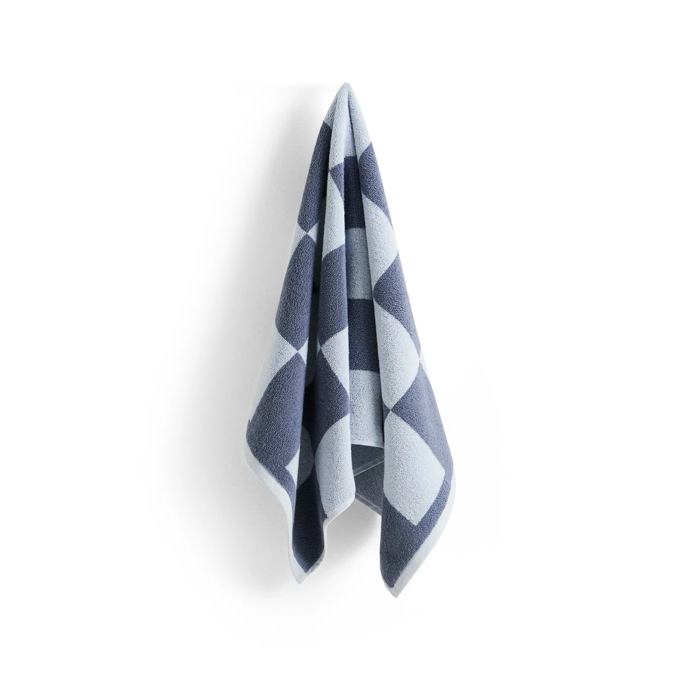 Check handduk 50x90 cm, Steel blue HAY