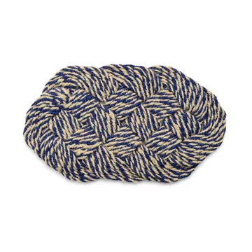 Coco dörrmatta 40x80 cm - Swirl blue-off white - HAY