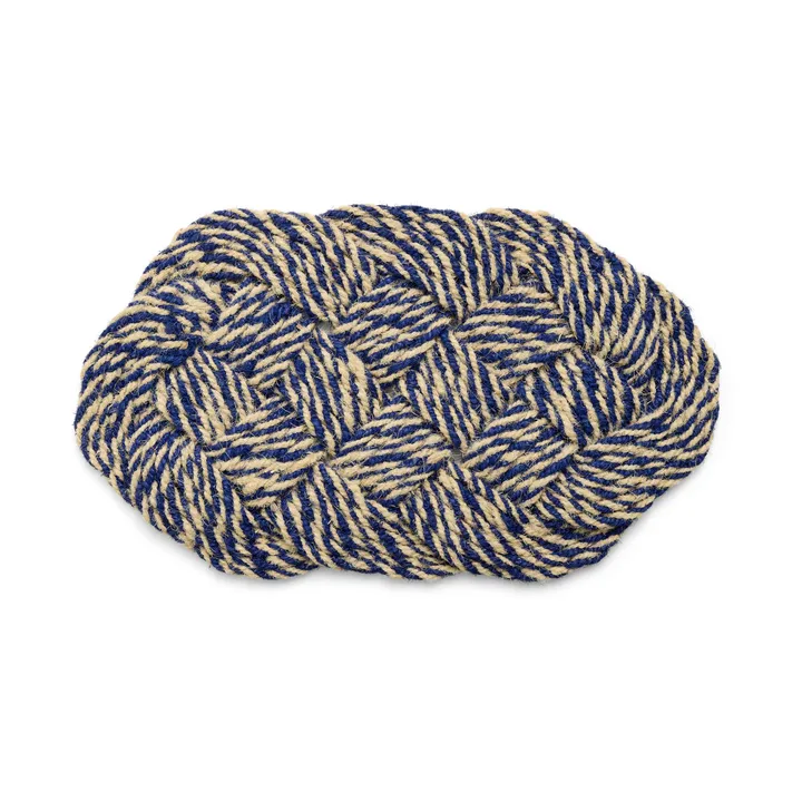 Coco dörrmatta 40x80 cm - Swirl blue-off white - HAY