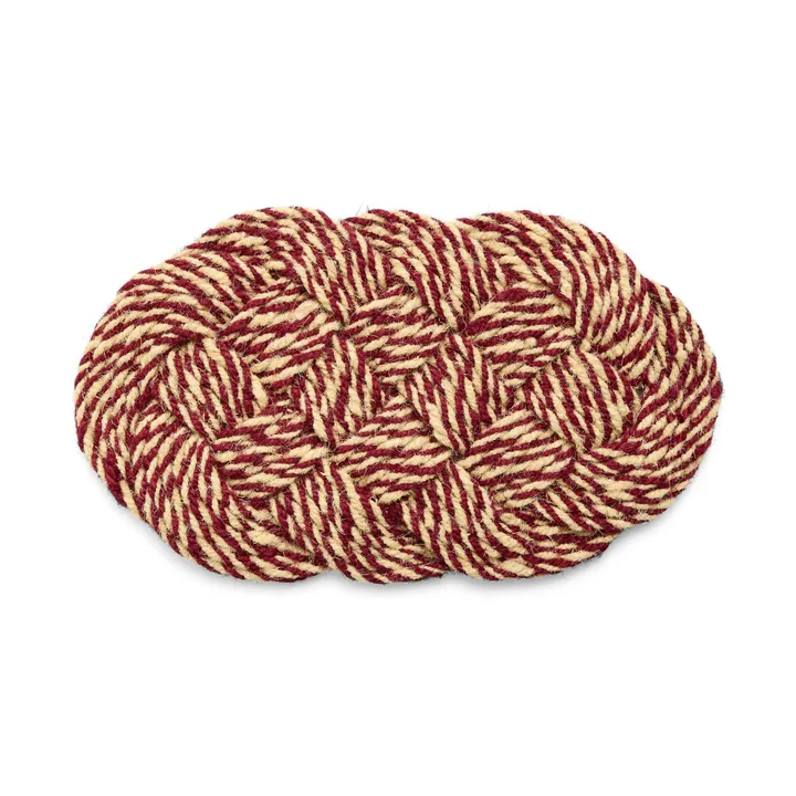 Coco dörrmatta 40x80 cm - Swirl bordeaux-off white - HAY