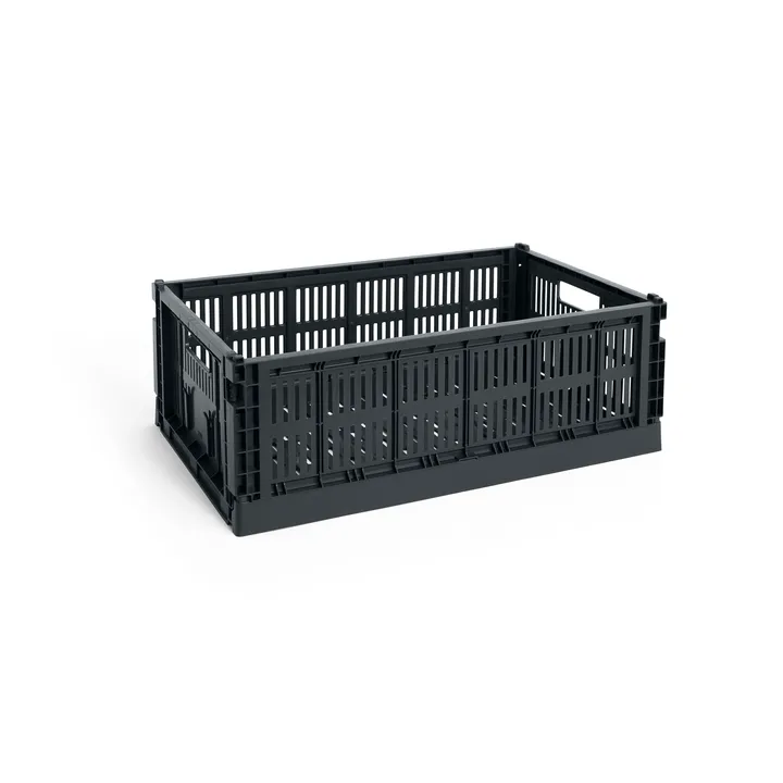 Colour Crate L 34,5x53 cm - Charcoal - HAY