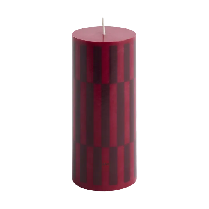 Column Candle blockljus small 15 cm - Wine-bordeaux - HAY