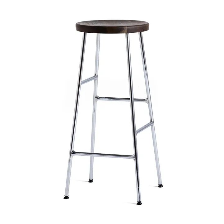 Cornet barpall 75 cm - Smoked oiled oak-chrome - HAY