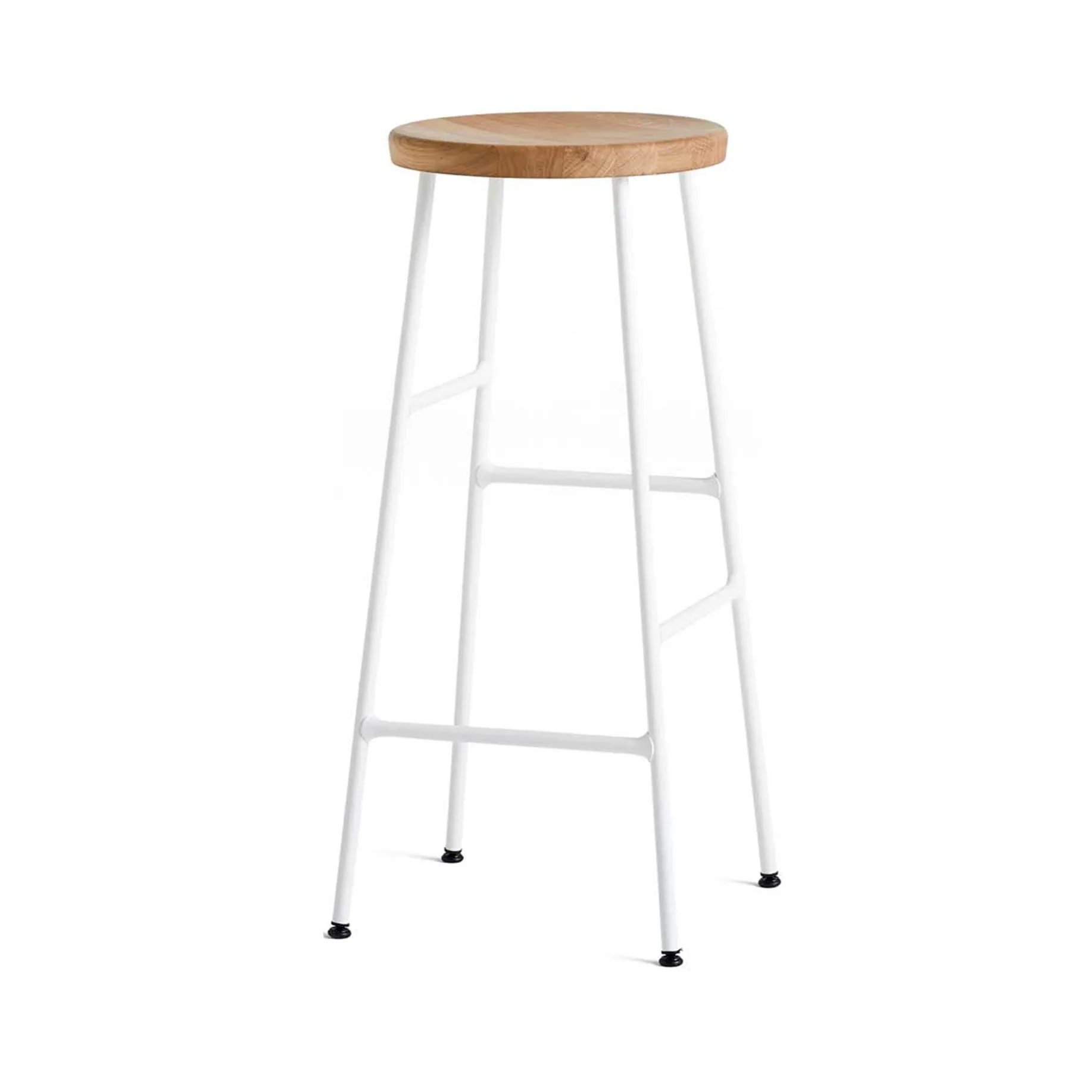 Cornet rund barpall 75 cm, Oiled oak-cream white HAY
