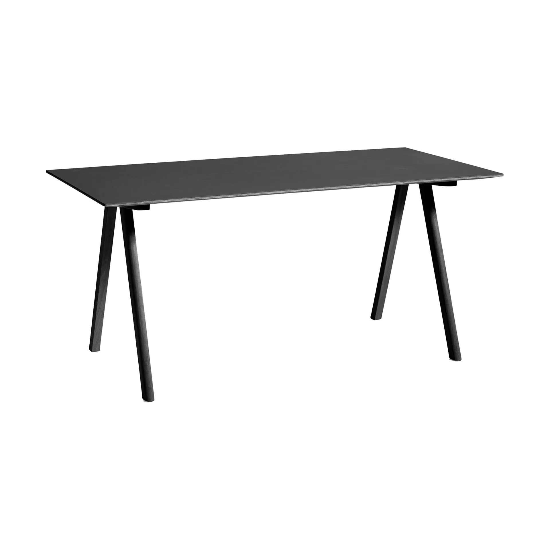 CPH10 2.0 skrivbord 80x160 cm, Black laminate-oak veneer HAY