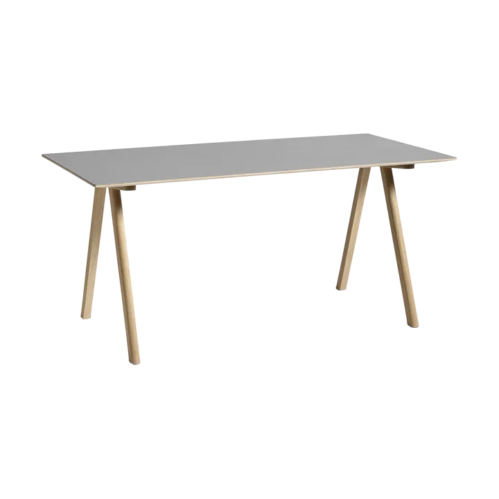 CPH10 2.0 skrivbord 80x160 cm - Grey linoleum-lacquered oak - HAY