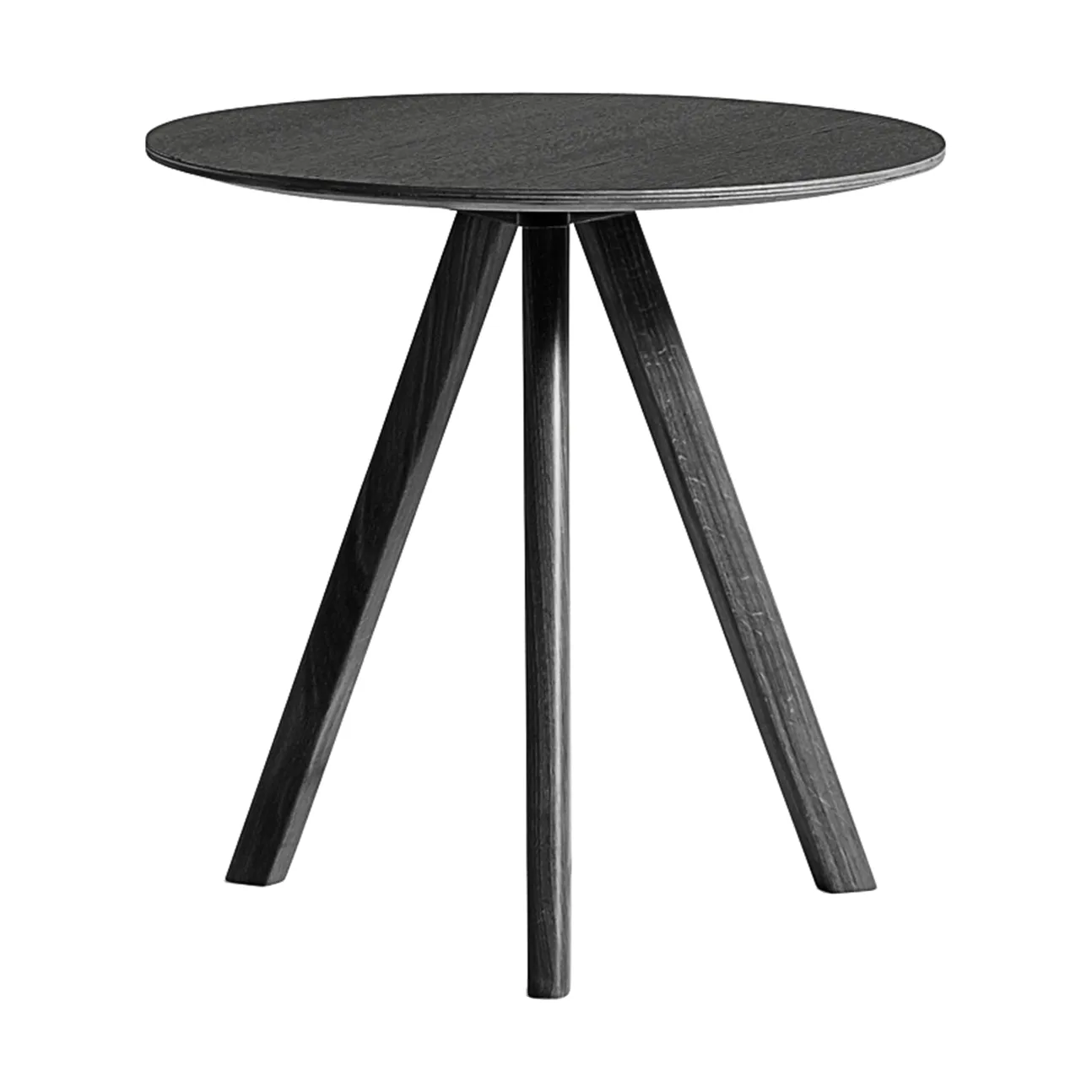 CPH20 2.0 soffbord Ø50 cm, Black laminate-lacquered oak HAY
