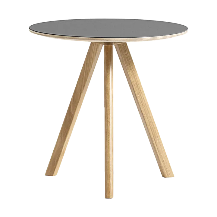 CPH20 2.0 soffbord Ø50 cm - Grey linoleum-lacquered oak - HAY