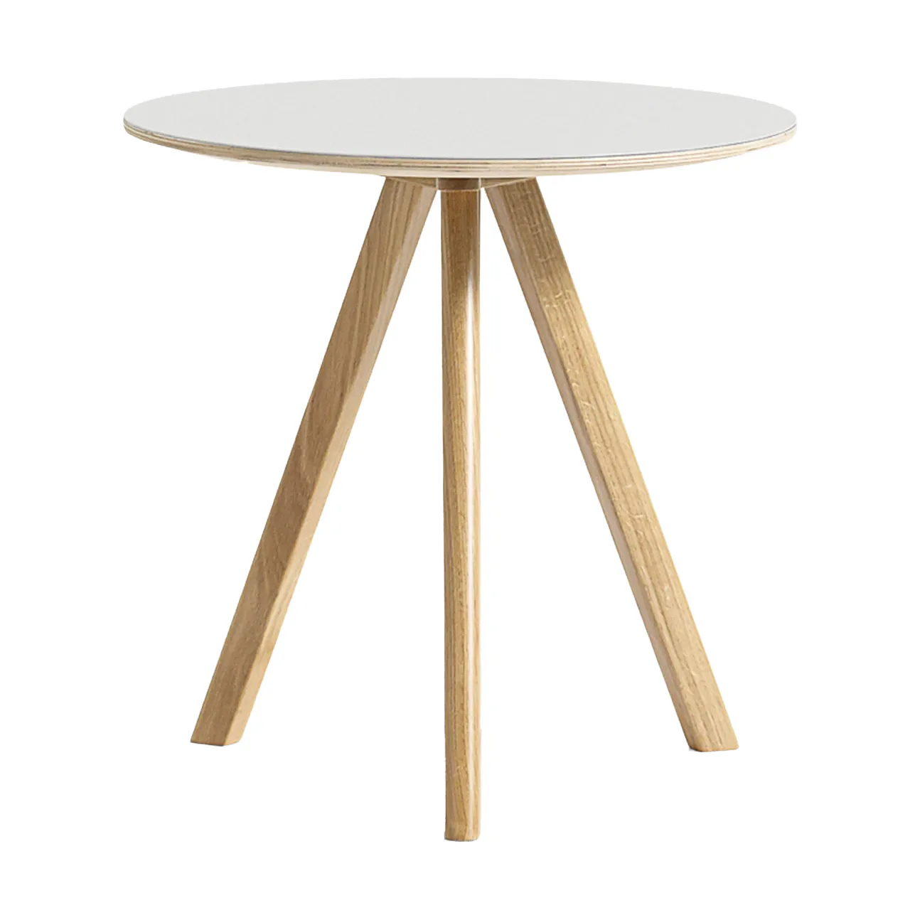 CPH20 2.0 soffbord Ø50 cm, Off white linoleum-lacq. oak HAY