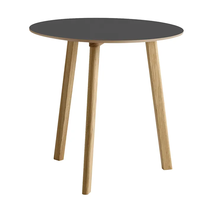 CPH220 Deux 2.0 bord Ø75 cm - Stone grey-lacquered oak - HAY
