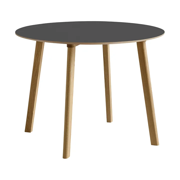 CPH220 Deux 2.0 bord Ø98 cm - Stone grey-lacquered oak - HAY