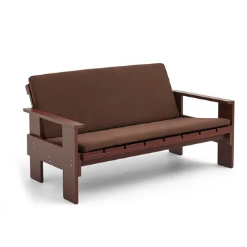 Crate Lounge soffa lackad furu - iron red - HAY