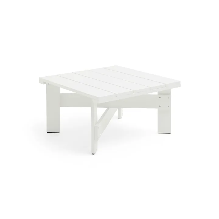 Crate Low table bord 75,5x75,5 cm lackad furu - White - HAY