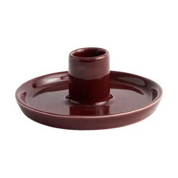 Disc ljusstake - Chestnut brown, small, Ø10x4,8 cm - HAY