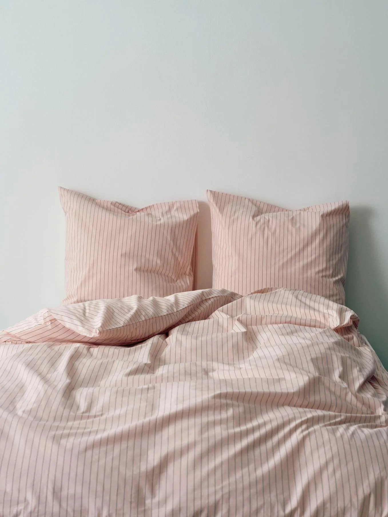 Fineline påslakan 150x210 cm, Soft pink HAY
