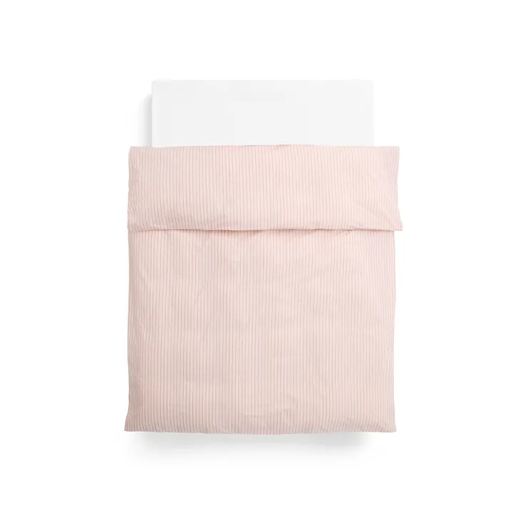 Fineline påslakan 220x240 cm - Soft pink - HAY