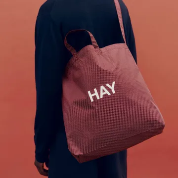 Grid Crossover Bag väska medium - Burgundy, medium - HAY