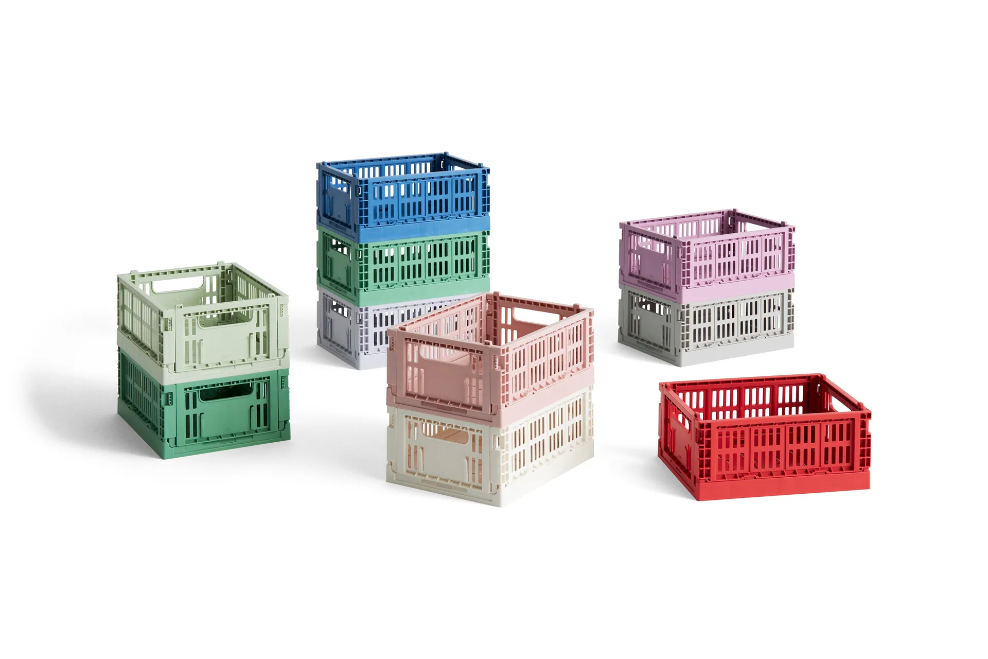 HAY Colour Crate Mini 13x17 cm 2-pack, Light grey HAY
