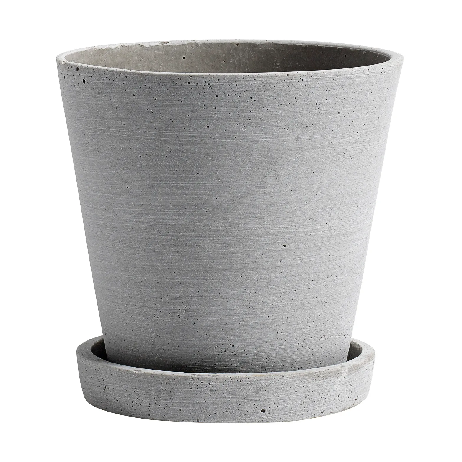 HAY Flowerpot with saucer kruka M Ø14 cm, Grå HAY