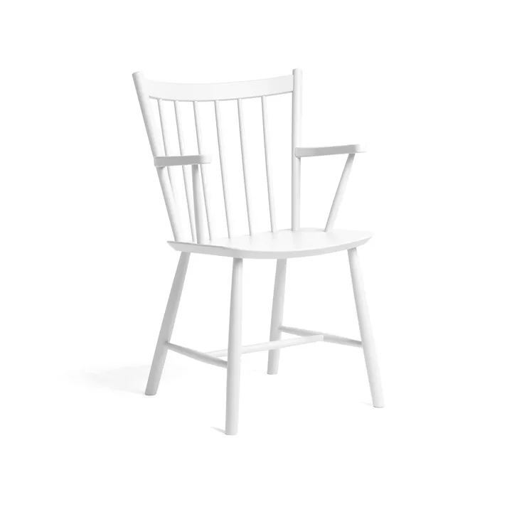 J42 karmstol - White lacquered beech - HAY