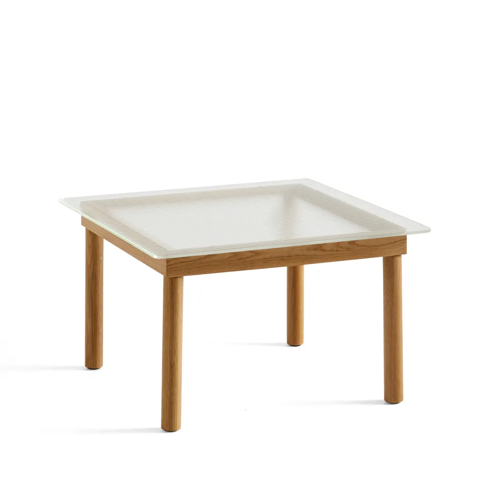 Kofi soffbord, Oak-ribbed glass, 60 cm HAY