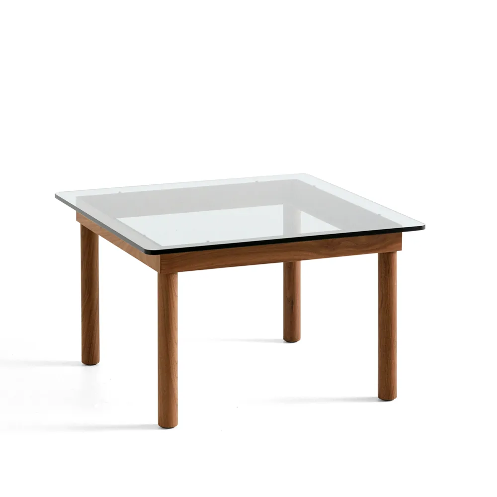 Kofi soffbord, Walnut-clear glass, 60 cm HAY