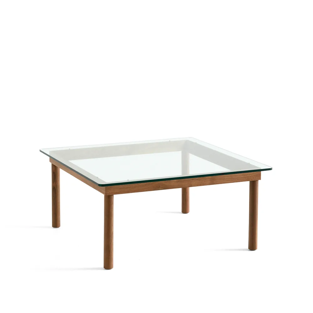 Kofi soffbord, Walnut-clear glass, 80 cm HAY