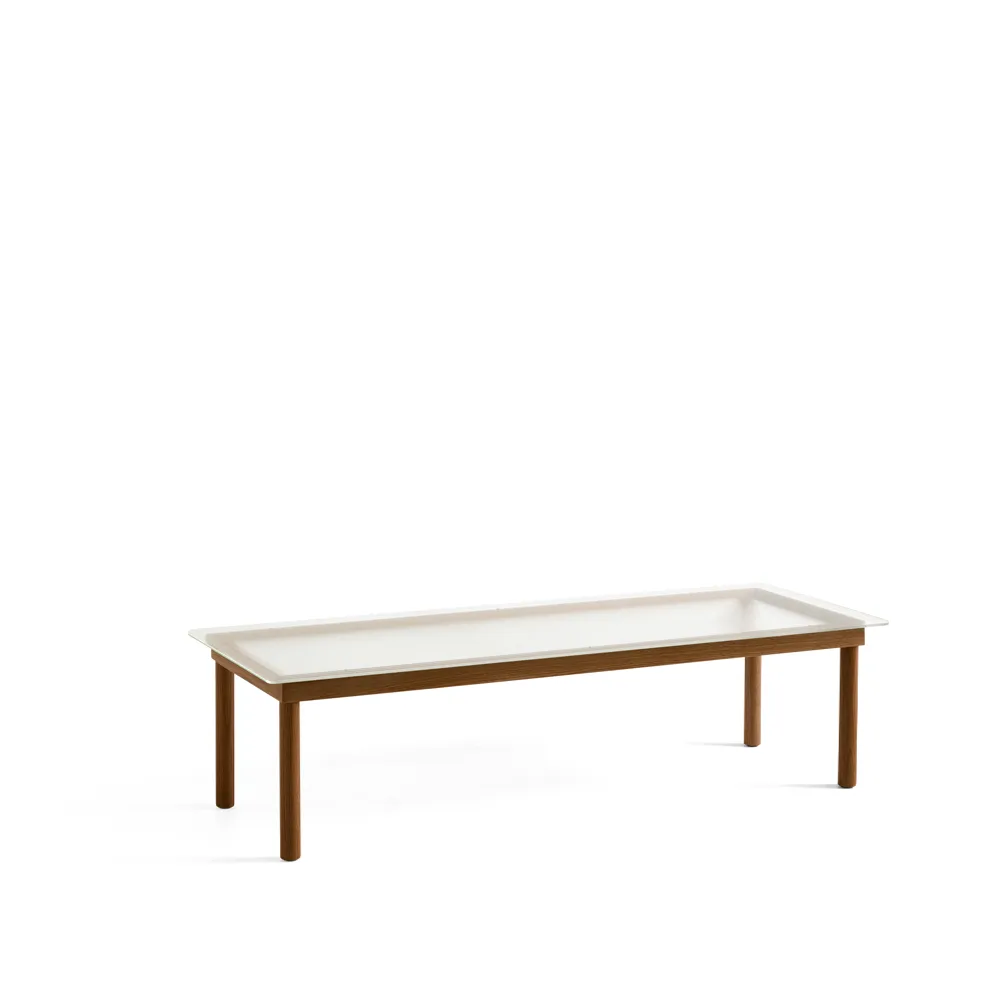 Kofi soffbord, Walnut-ribbed glass, 50 cm HAY