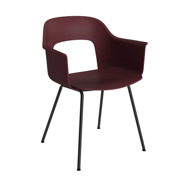 Layout Armchair 211 karmstol - Bordeaux-svartlackerad stål - HAY