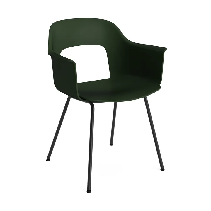 Layout Armchair 211 karmstol - Bottle greel-svartlackerad stål - HAY