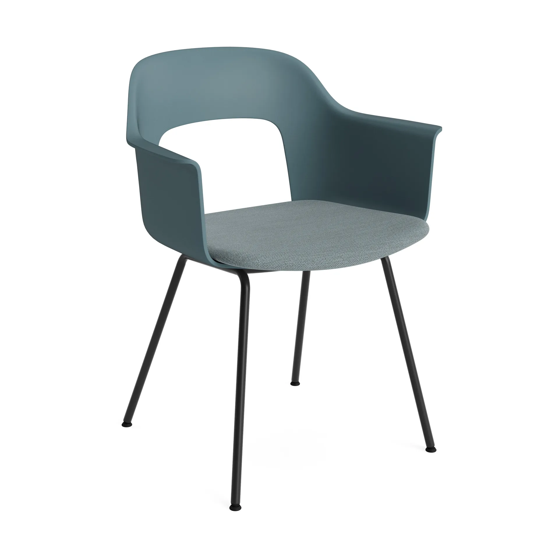 Layout Armchair 213 karmstol, Mode 045-ocean-svartlackerad stål HAY