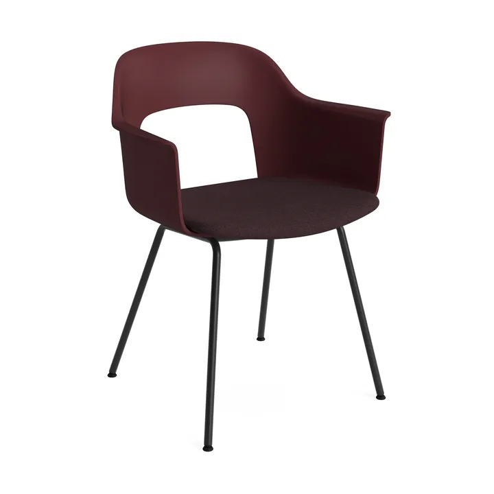 Layout Armchair 213 karmstol - Remix 373-bordeaux-svartlackerad stål - HAY
