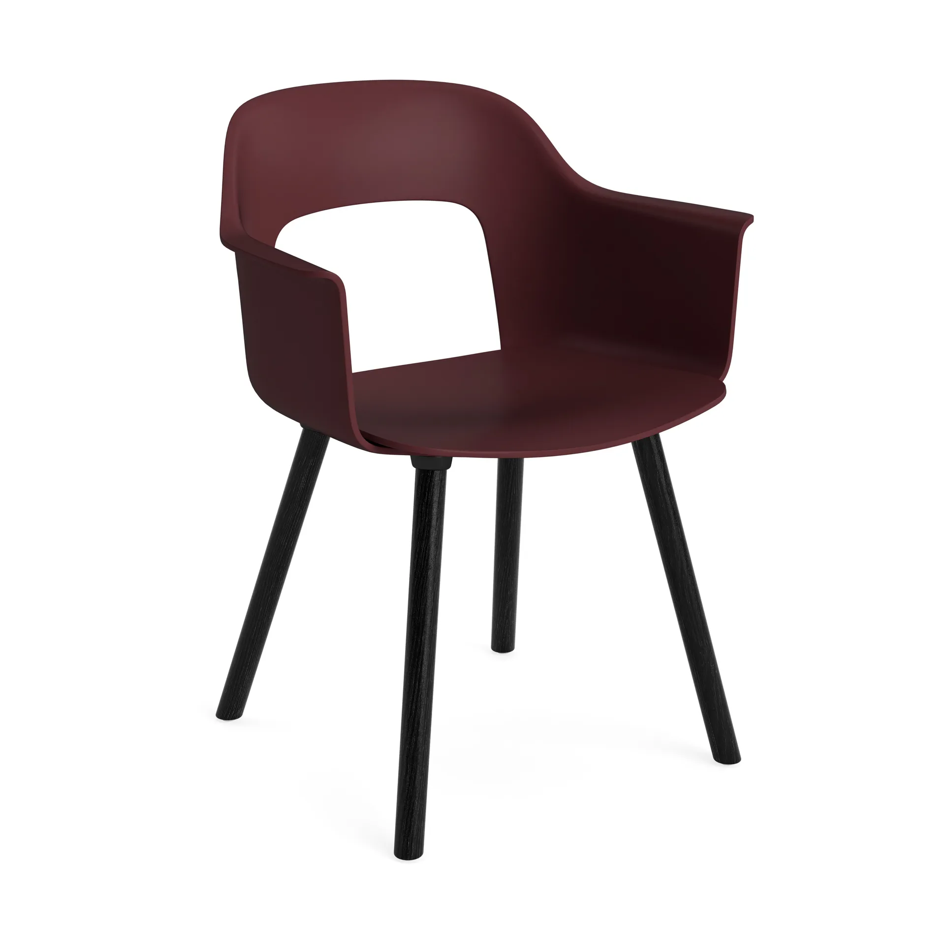 Layout Armchair 221 karmstol, Bordeaux-svartlackerad ek HAY