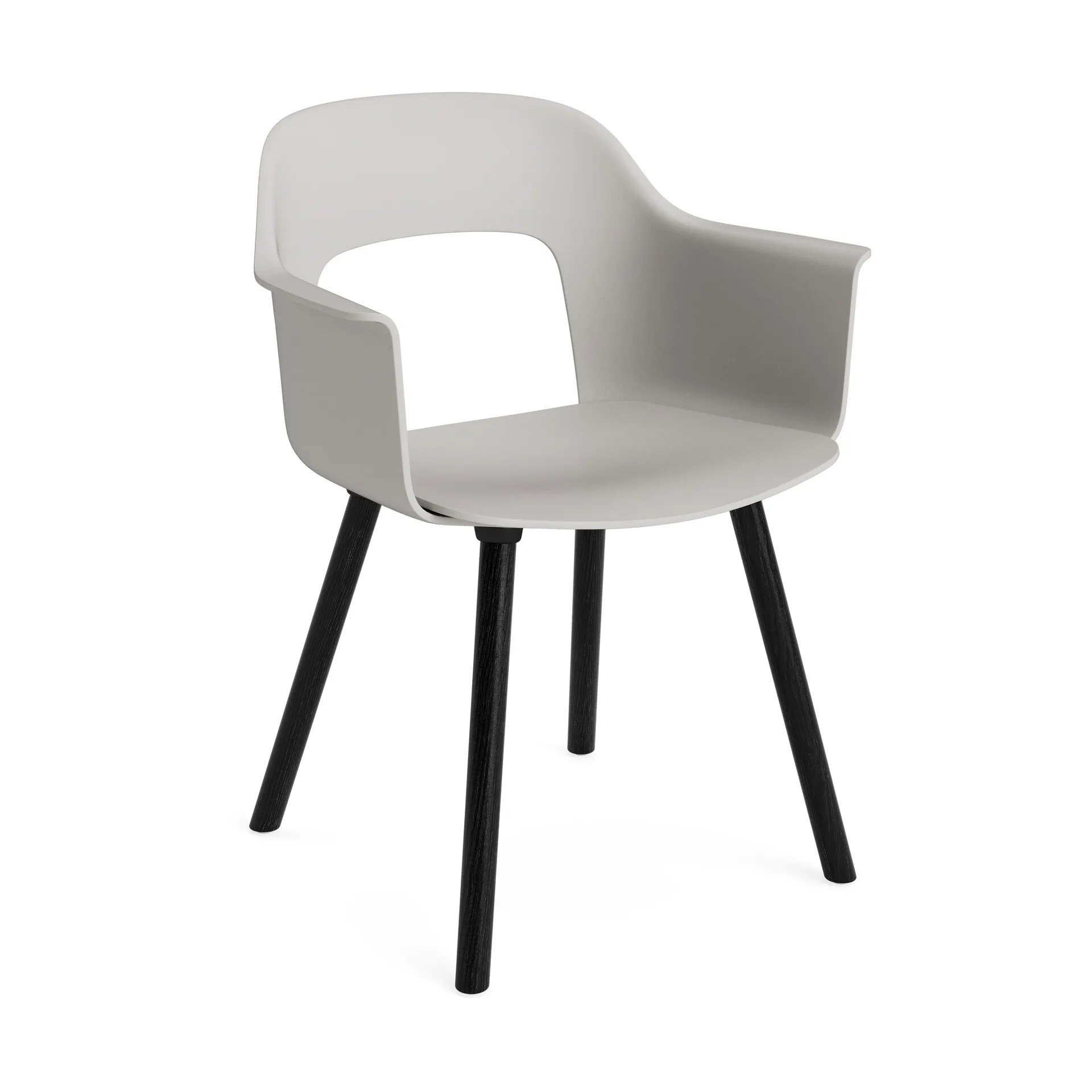 Layout Armchair 221 karmstol, Sky grey-svartlackerad ek HAY