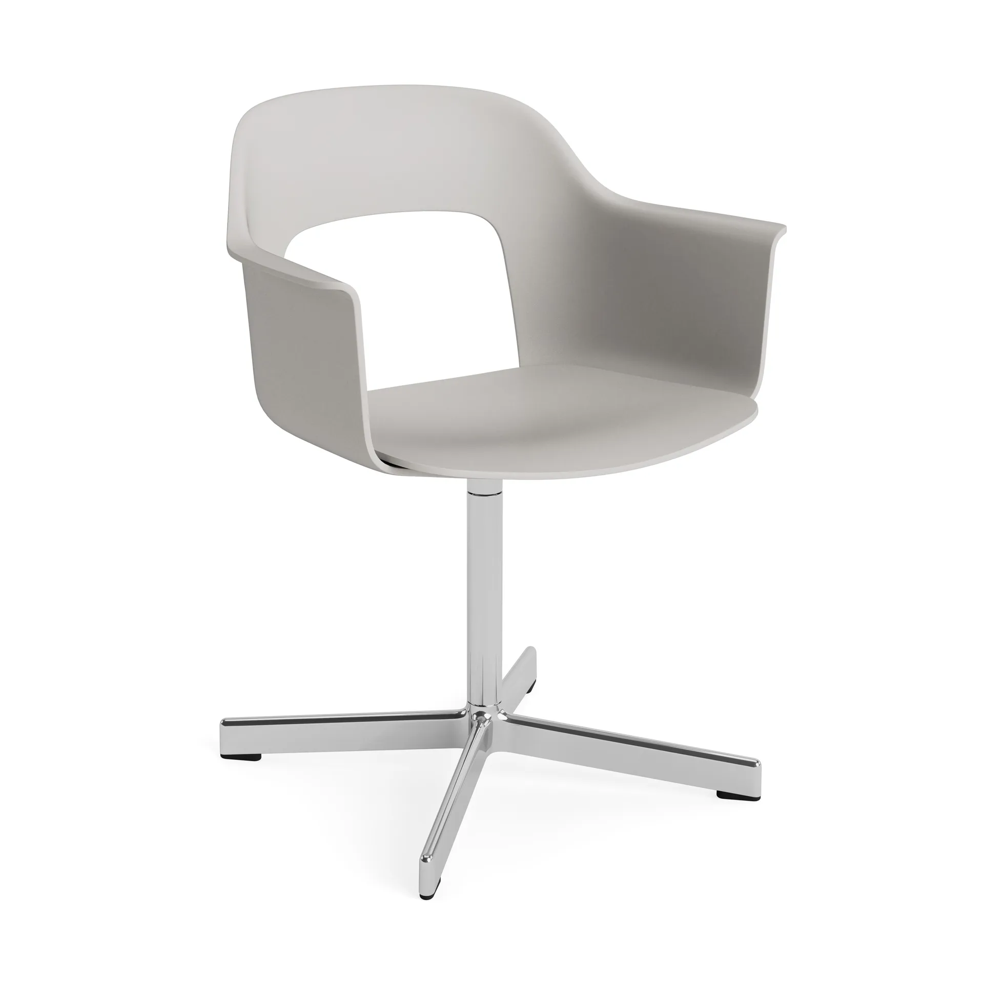 Layout Armchair 231 kontorsstol, Sky grey-polerad aluminium 4 star swivel base HAY