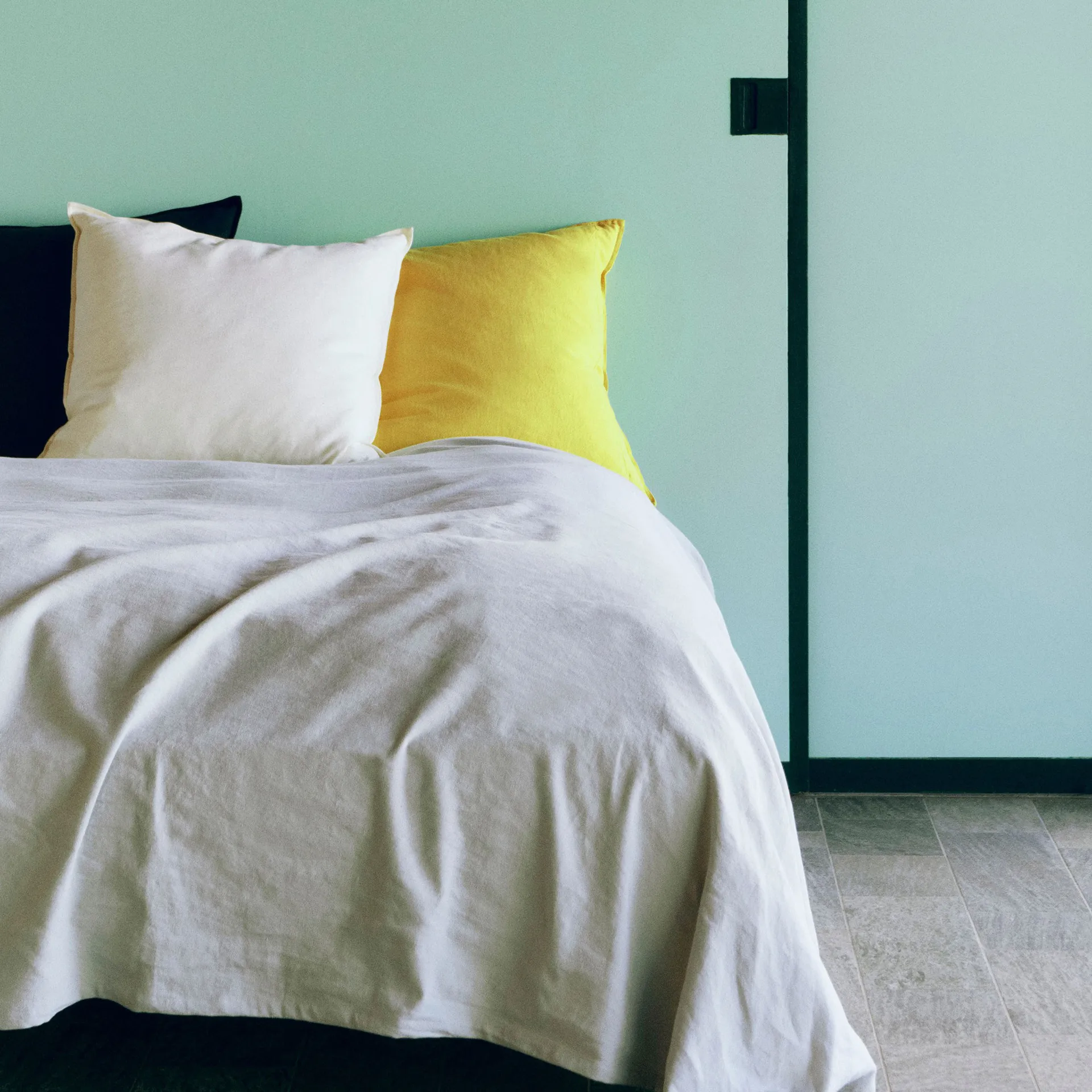 Linen kudde 60x60 cm, Lemon yellow HAY