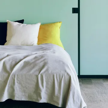 Linen kudde 60x60 cm - Lemon yellow - HAY