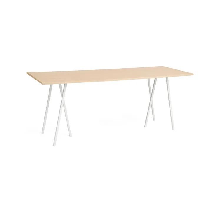 Loop Stand incl. support barbord 92,5x250 cm - White-clear lacq. oak - HAY