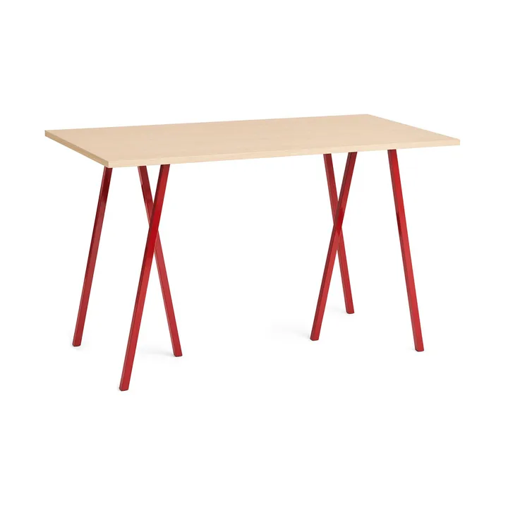 Loop Stand matbord 77,5x160 cm - Maroon red-klarlackad ek - HAY