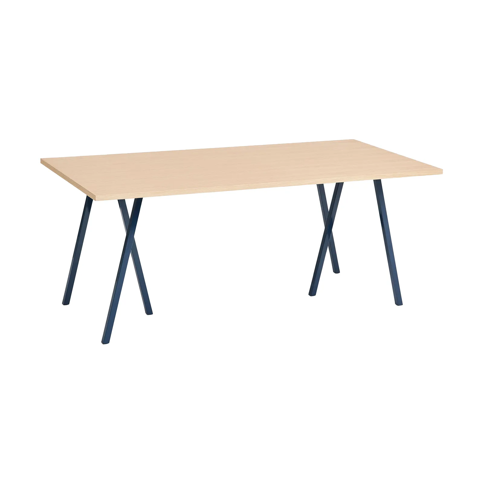 Loop Stand matbord 87,5x180 cm, Deep blue-klarlackad ek HAY