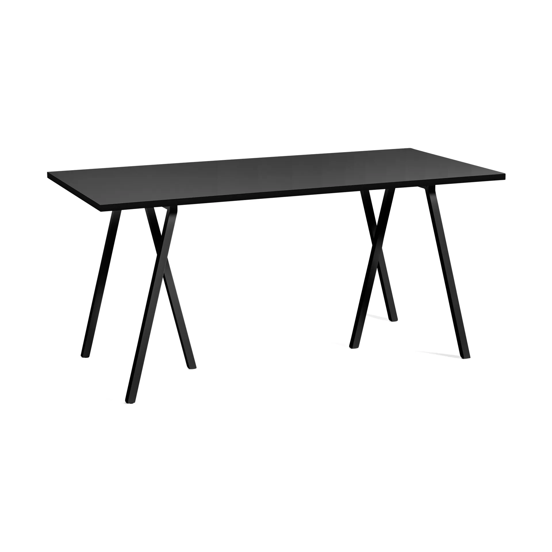 Loop Stand matbord, Black linoleum-black, 160 cm HAY