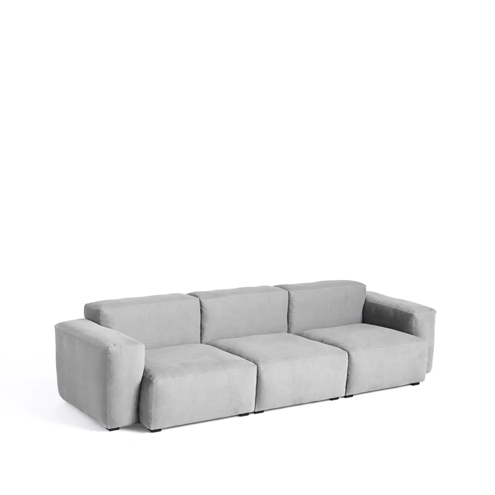 Mags Soft low 3-sits soffa, Linara 443 tweed-ton i ton söm HAY